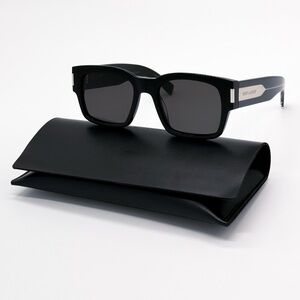 NEW SAINT LAURENT SL617 001 SQUARE BLACK SL 617 001 UNISEX SUNGLASSES